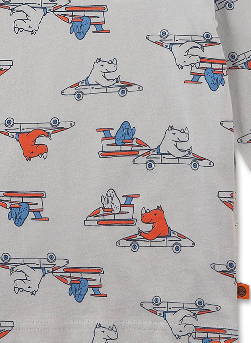 Sanetta Jungen-Schlafanzug Lang Hellgrau