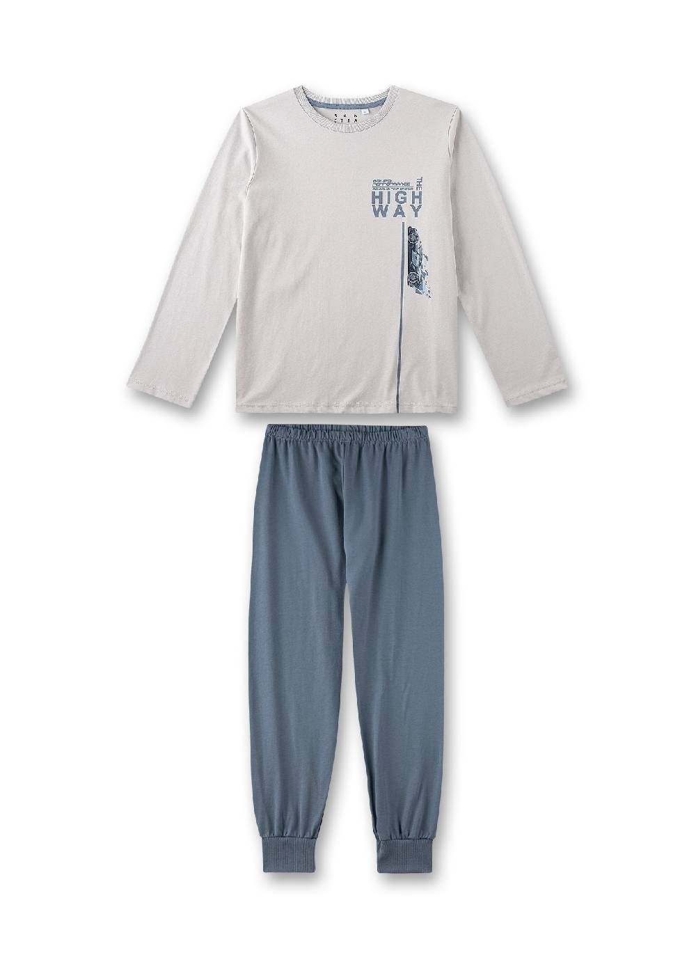 Sanetta Jungen-Schlafanzug lang Hellgrau