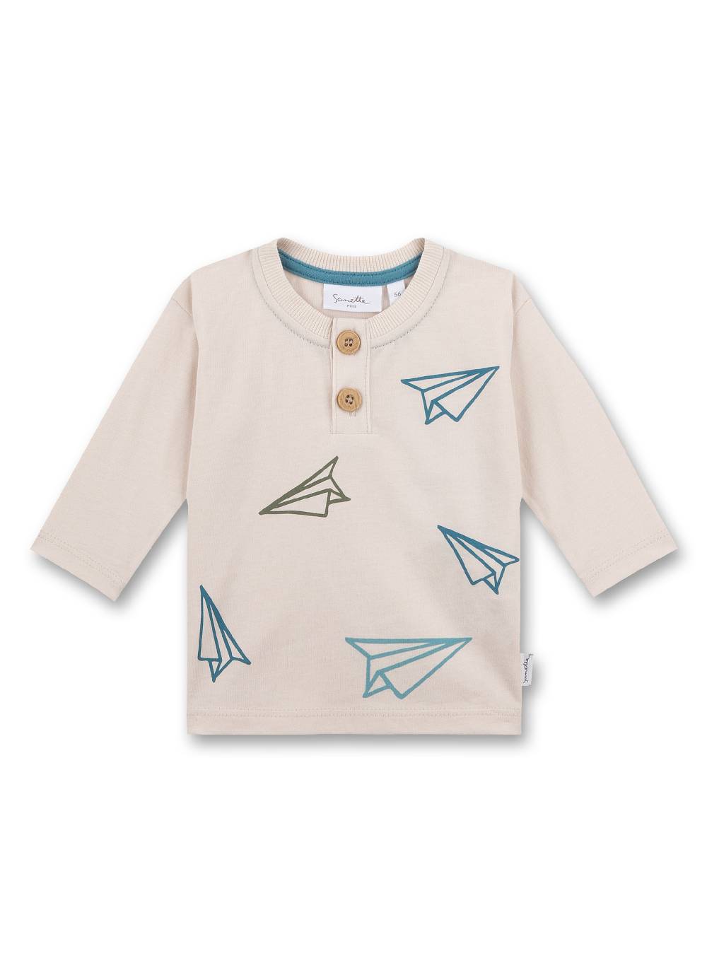 Sanetta Jungen-Shirt langarm Beige