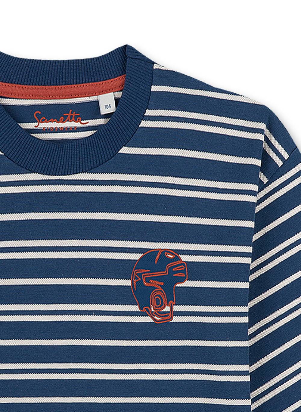 Sanetta Jungen-Shirt Langarm Blau Ice Hockey