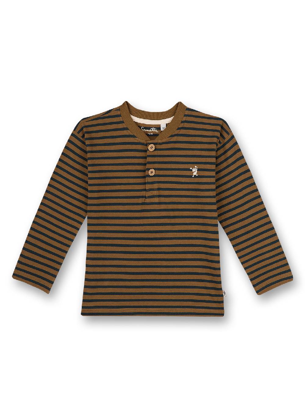 Sanetta Jungen-Shirt langarm Braun Ringel