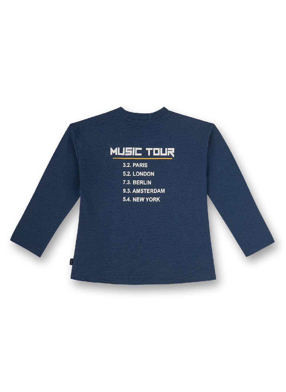 Sanetta Jungen-Shirt Langarm Dunkelblau Music