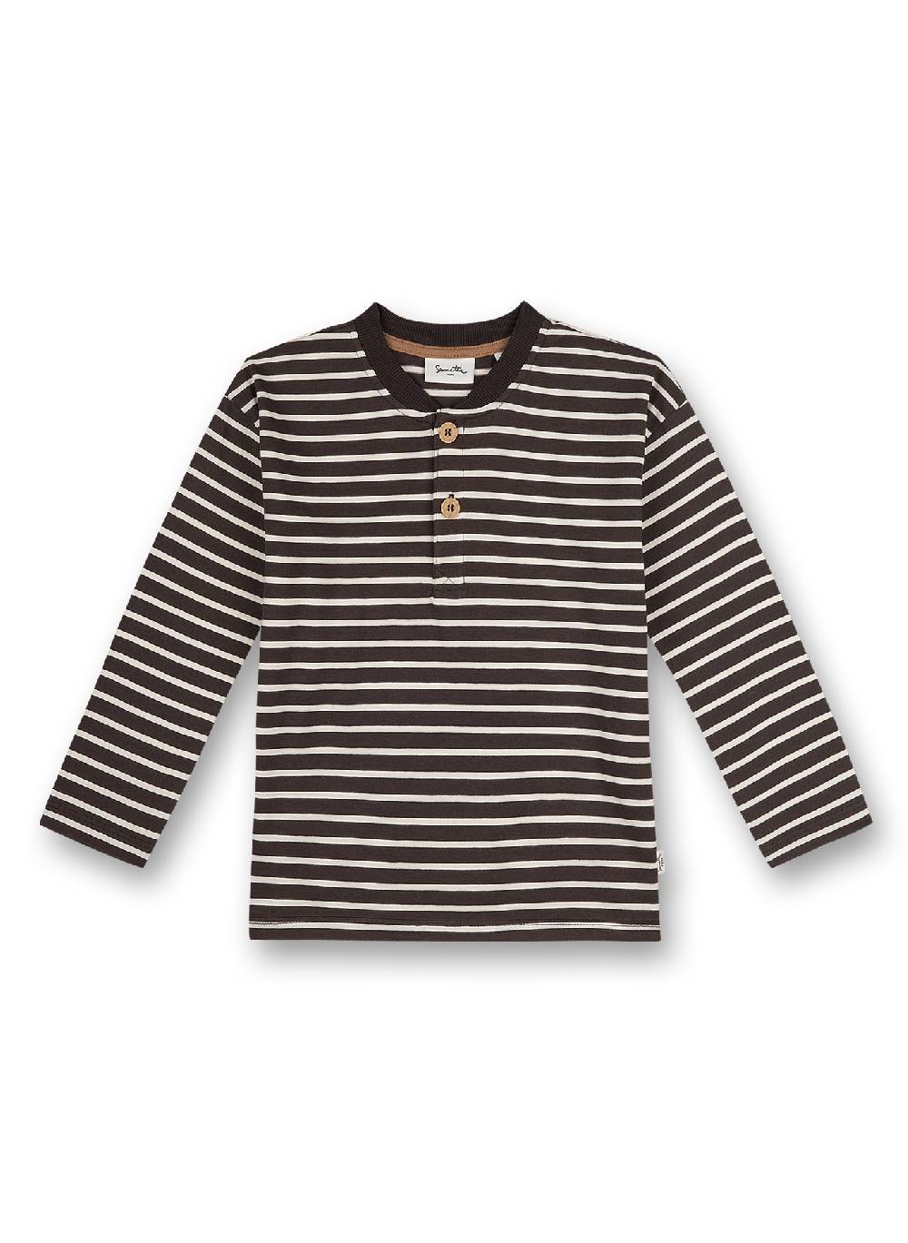 Sanetta Jungen-Shirt langarm Dunkelbraun