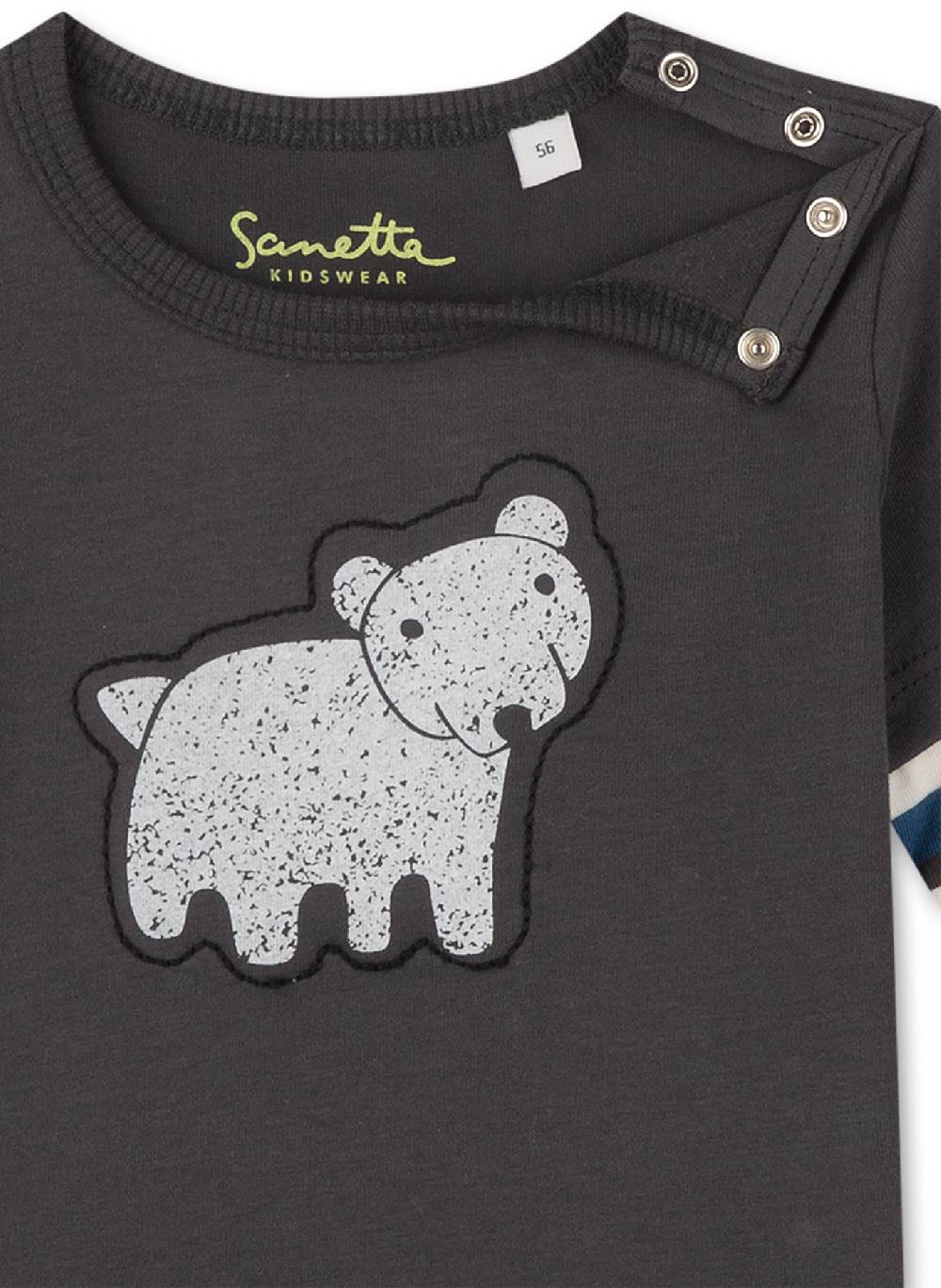 Sanetta Jungen-Shirt Langarm Dunkelgrau