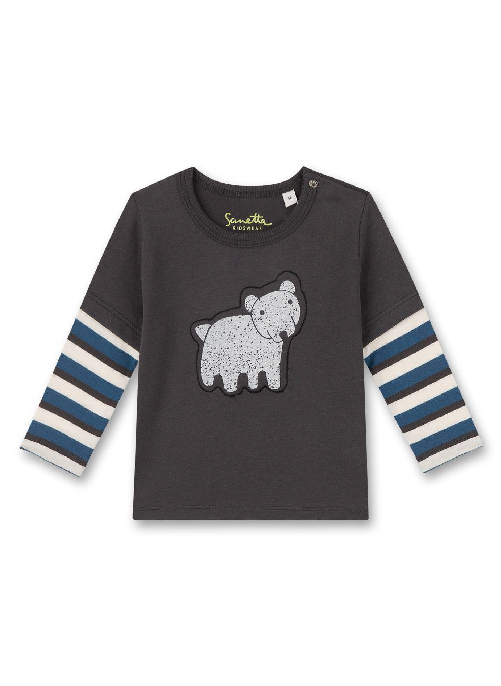 Sanetta Jungen-Shirt langarm Dunkelgrau