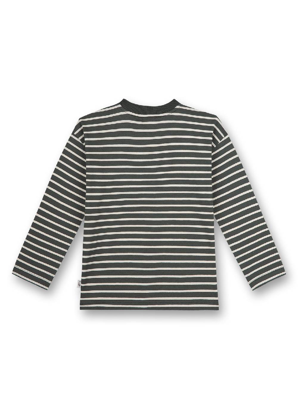 Sanetta Jungen-Shirt Langarm Dunkelgrün Ringel