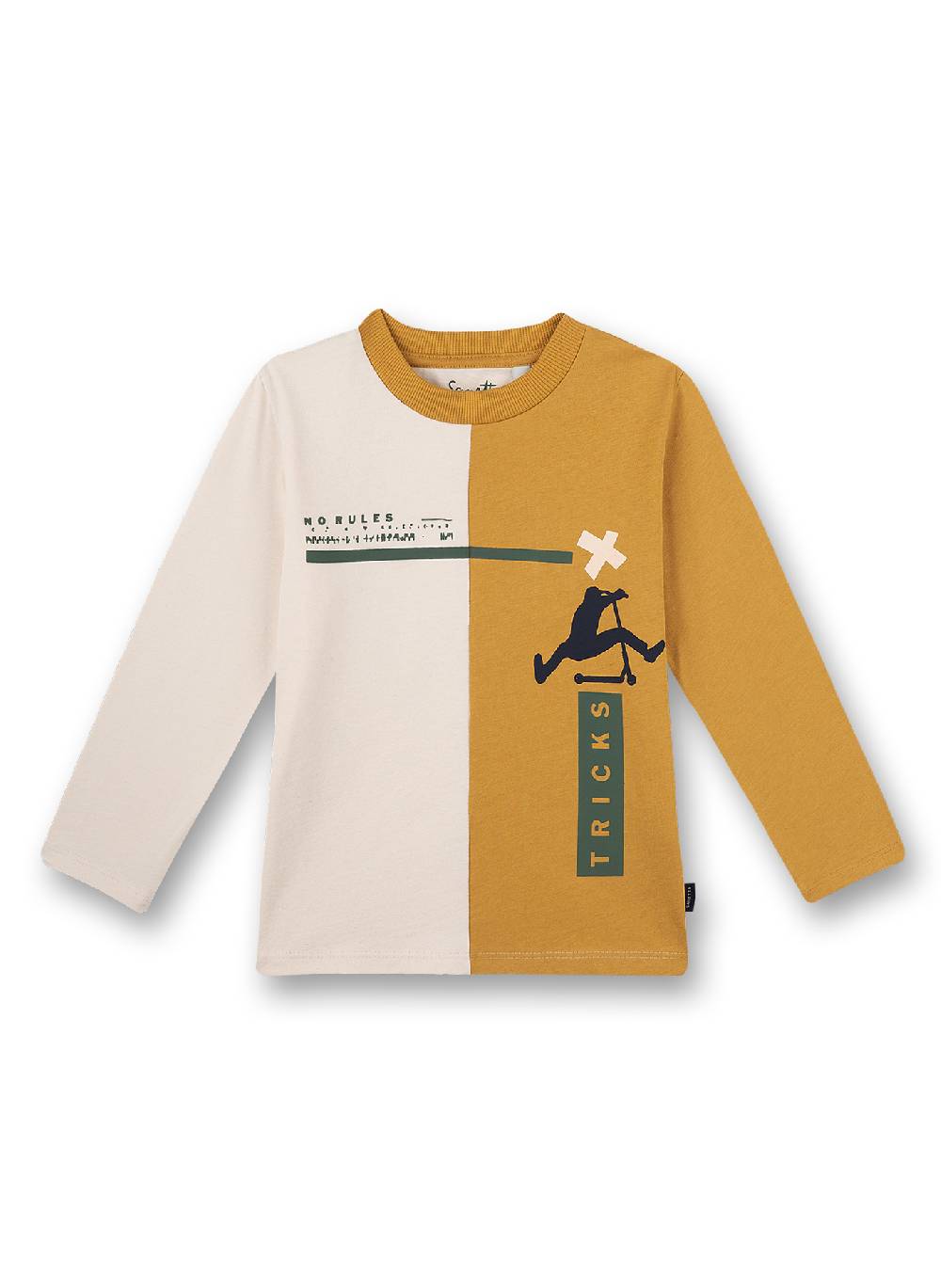 Sanetta Jungen-Shirt langarm Gelb Scooter