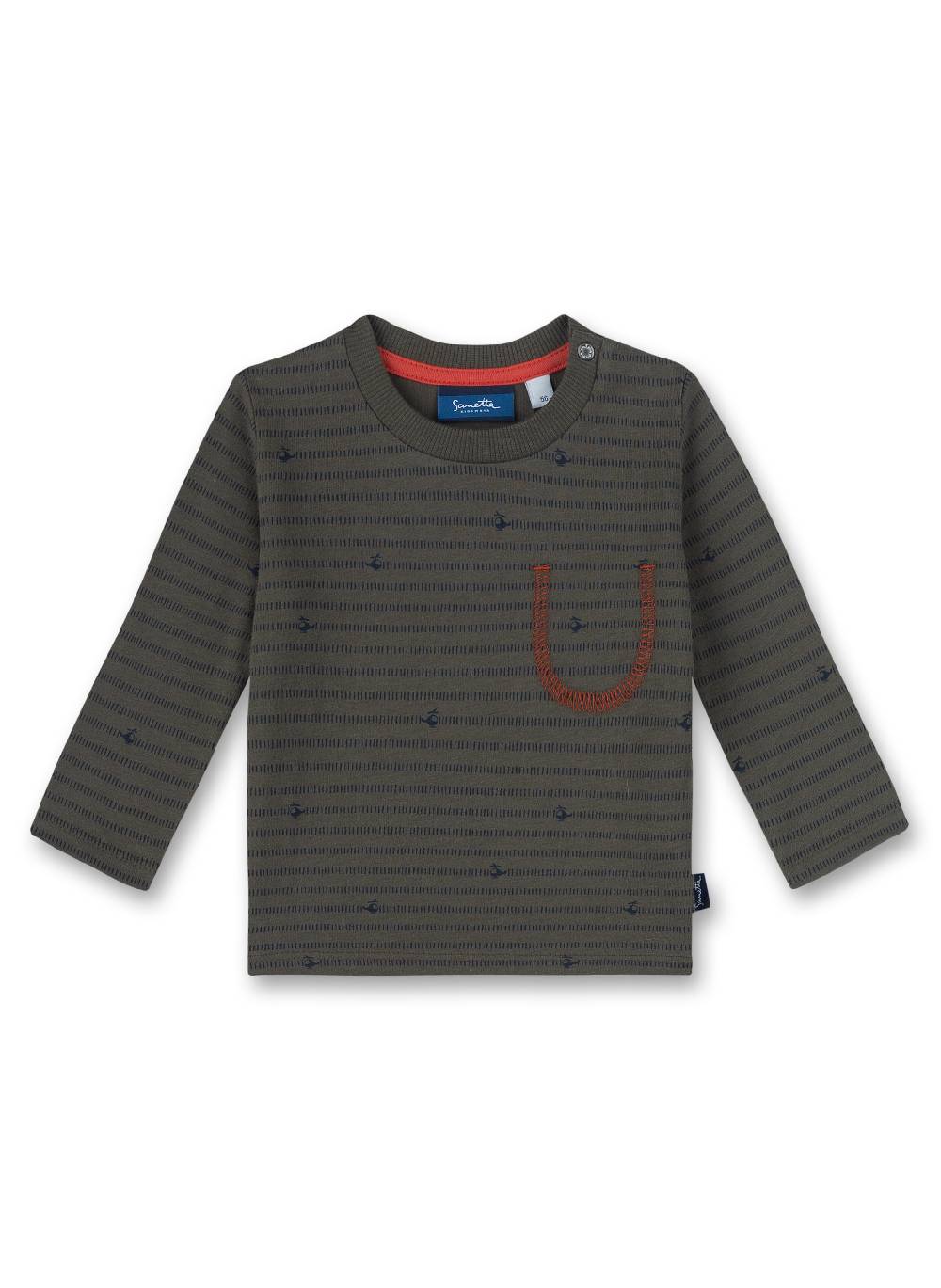 Sanetta Jungen-Shirt langarm Grün Let's fly