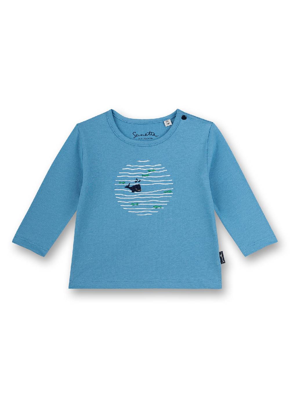 Sanetta Jungen-Shirt langarm Hellblau Little Whale