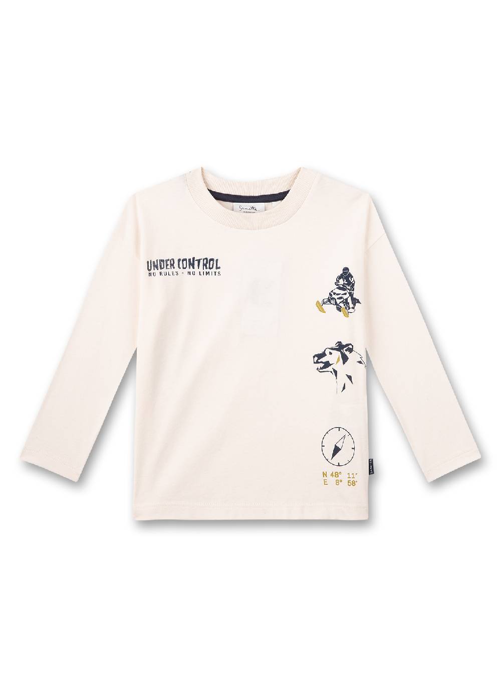 Sanetta Jungen-Shirt langarm Off-White