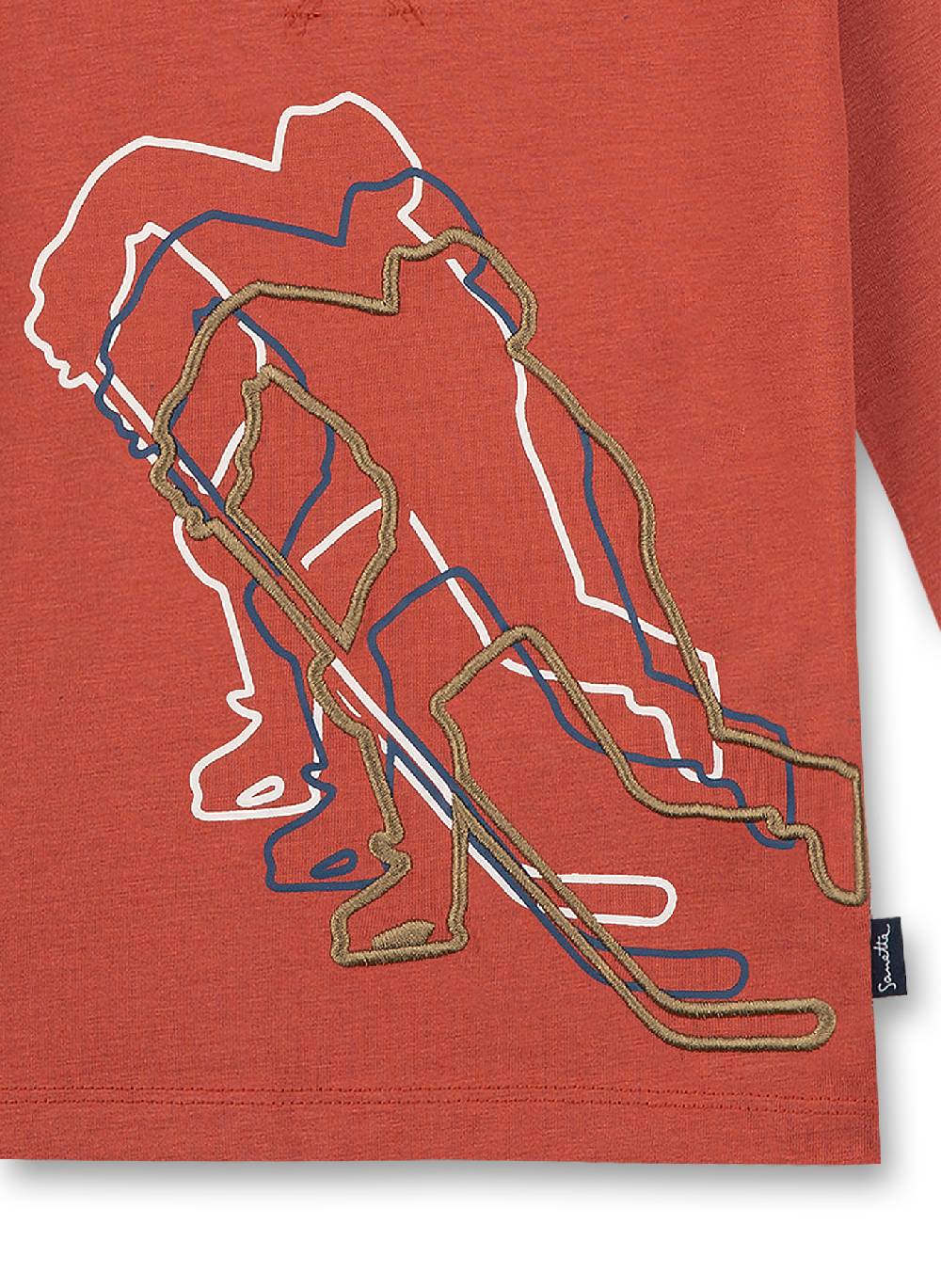 Sanetta Jungen-Shirt Langarm Rot Ice Hockey