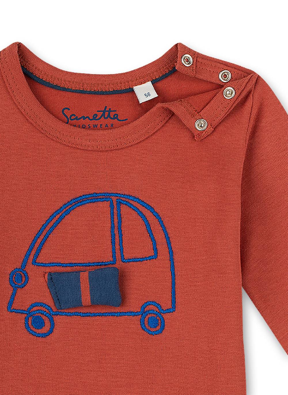 Sanetta Jungen-Shirt Langarm Rot Little Car