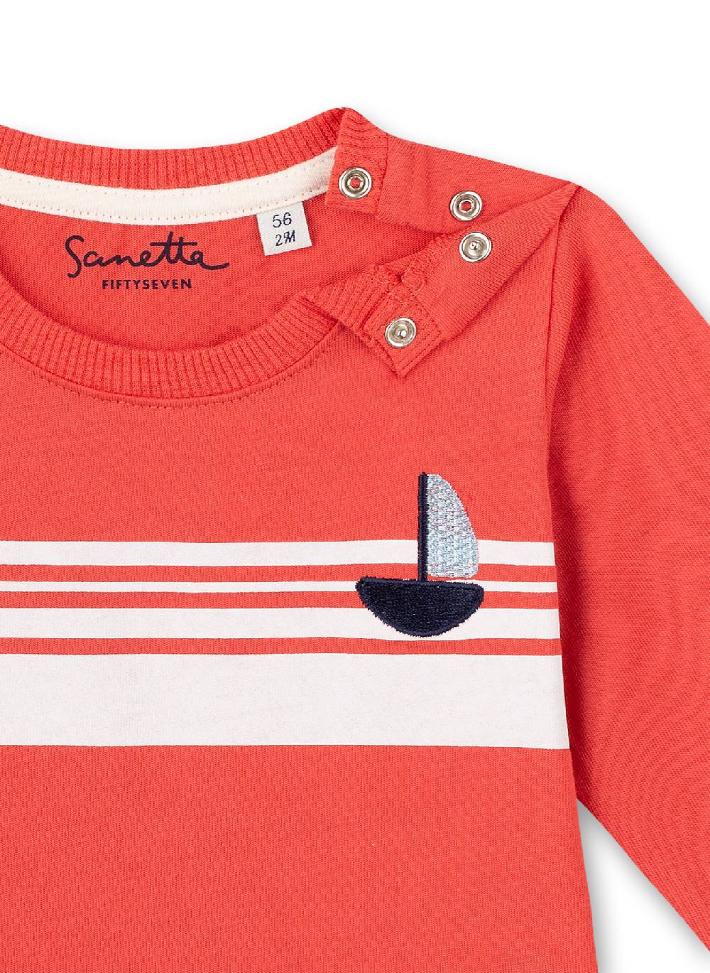 Sanetta Jungen-Shirt Langarm Rot Little Lobster