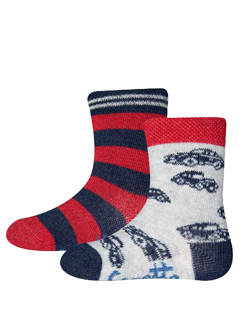 Sanetta Jungen-Socken (Doppelpack) Autos und Ringel