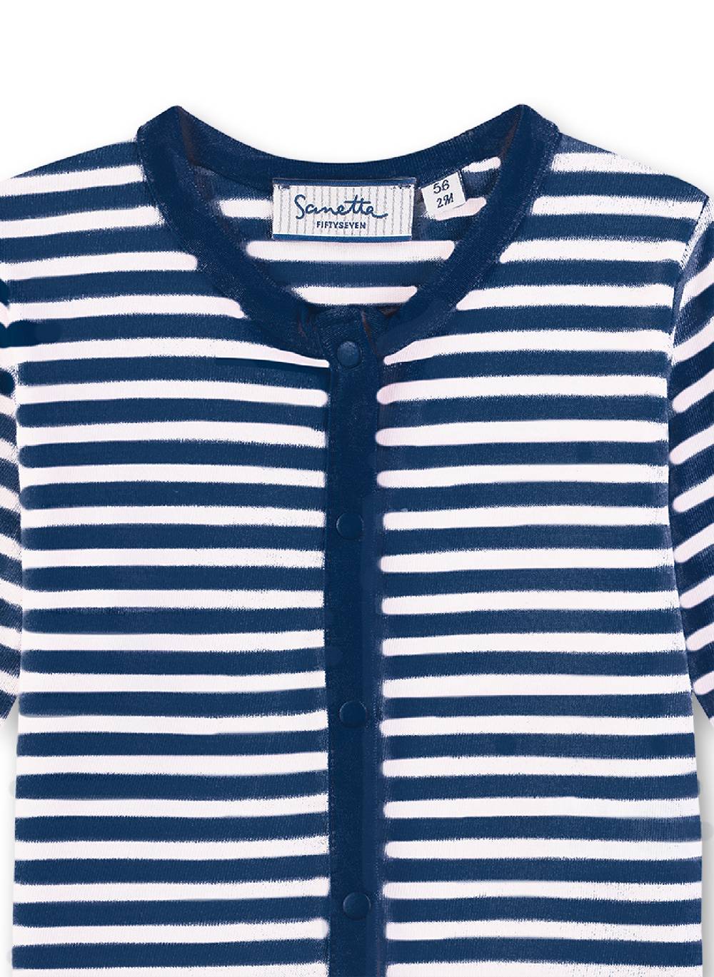 Sanetta Jungen-Strickjacke Blau-geringelt