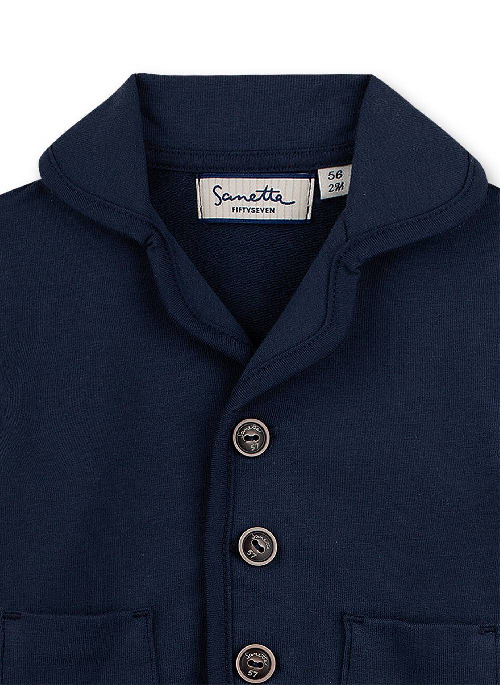 Sanetta Jungen-Sweatjacke Dunkelblau Little Whale