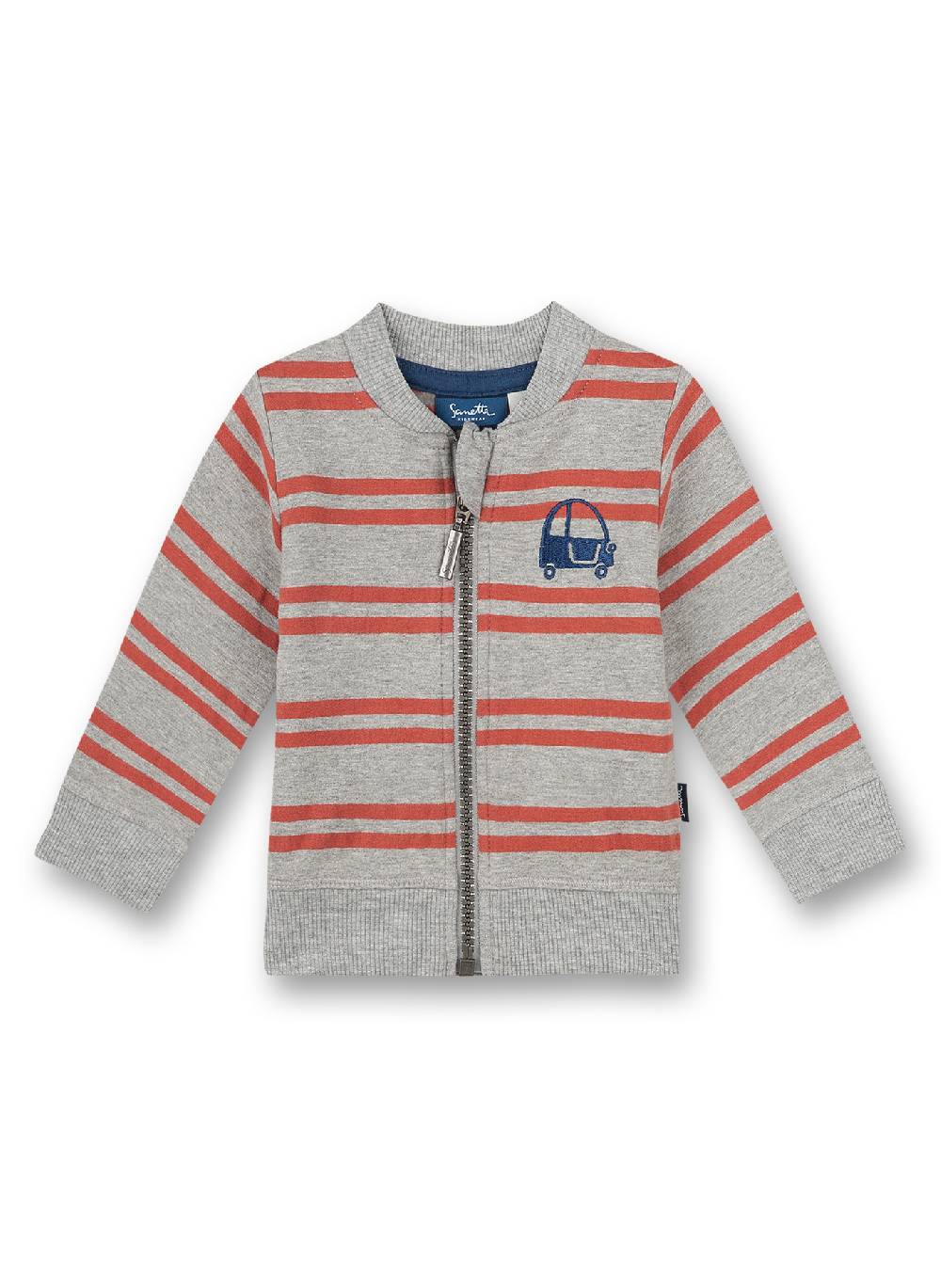 Sanetta Jungen-Sweatjacke Graumelange Little Car