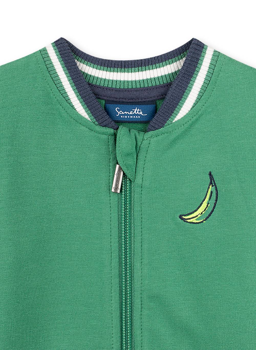 Sanetta Jungen-Sweatjacke Grün