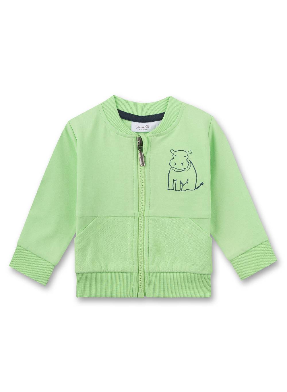 Sanetta Jungen-Sweatjacke Grün