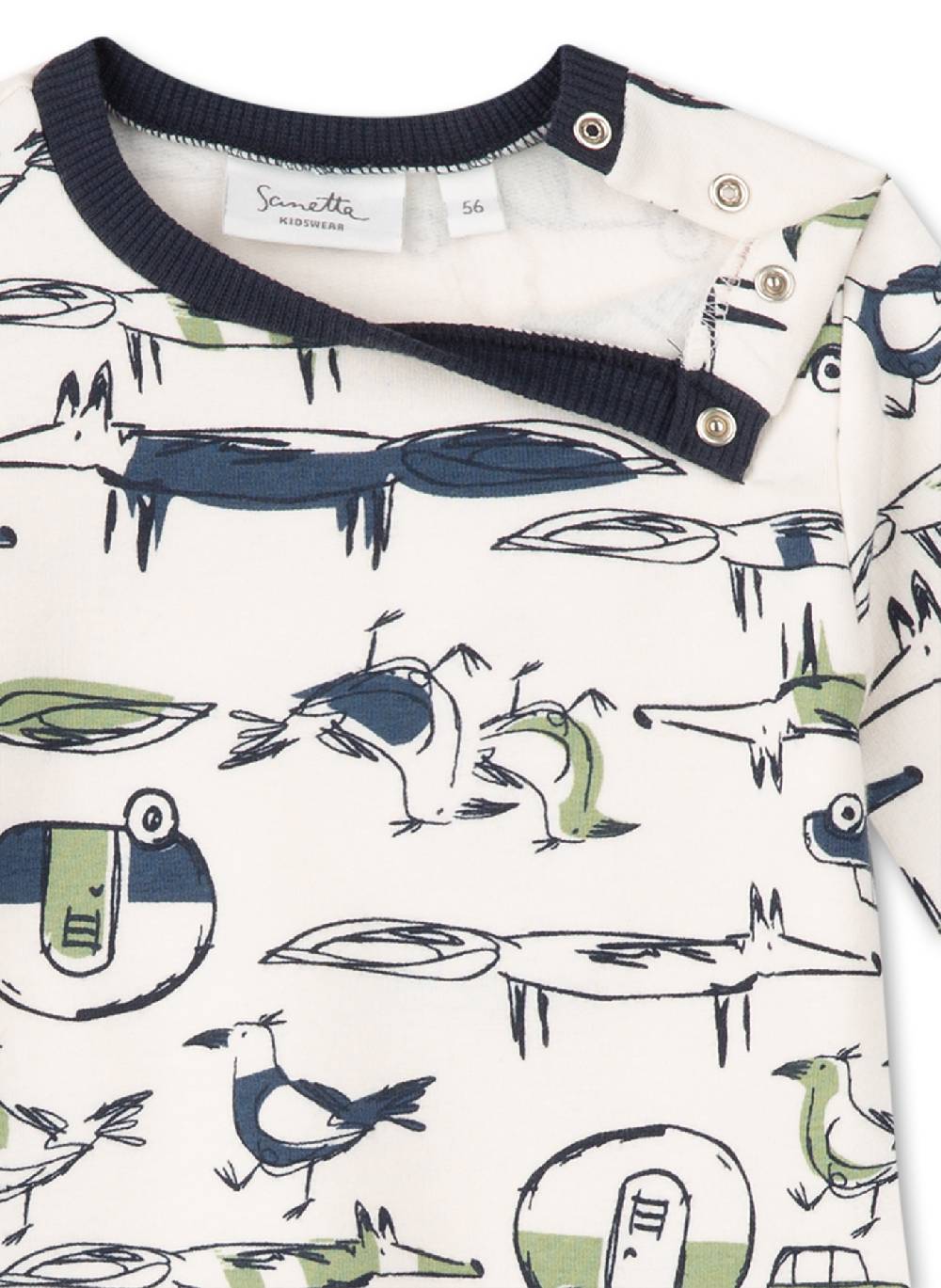 Sanetta Jungen-Sweatoverall Off-White