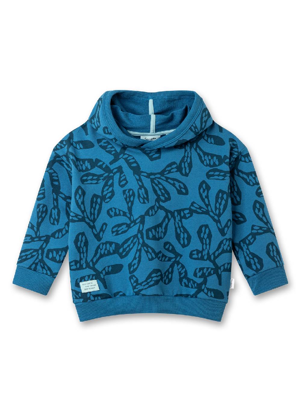 Sanetta Jungen-Sweatshirt Blau mit Kapuze