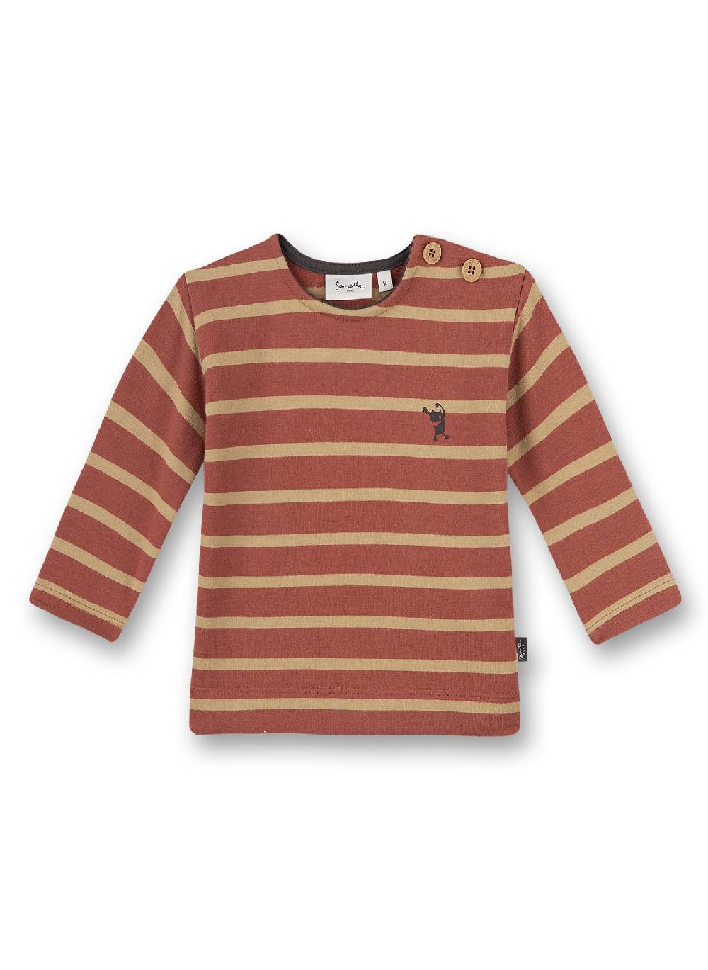 Sanetta Jungen-Sweatshirt Braun