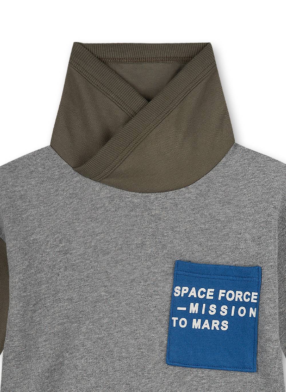 Sanetta Jungen-Sweatshirt Graumelane Galaxy Star