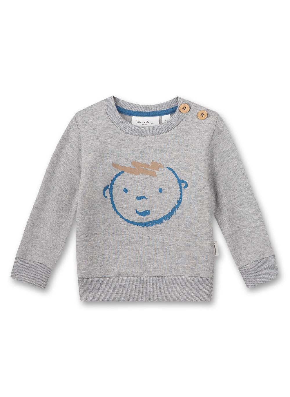 Sanetta Jungen-Sweatshirt Graumelange