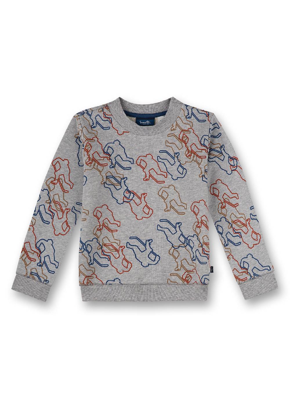 Sanetta Jungen-Sweatshirt Graumelange Ice Hockey