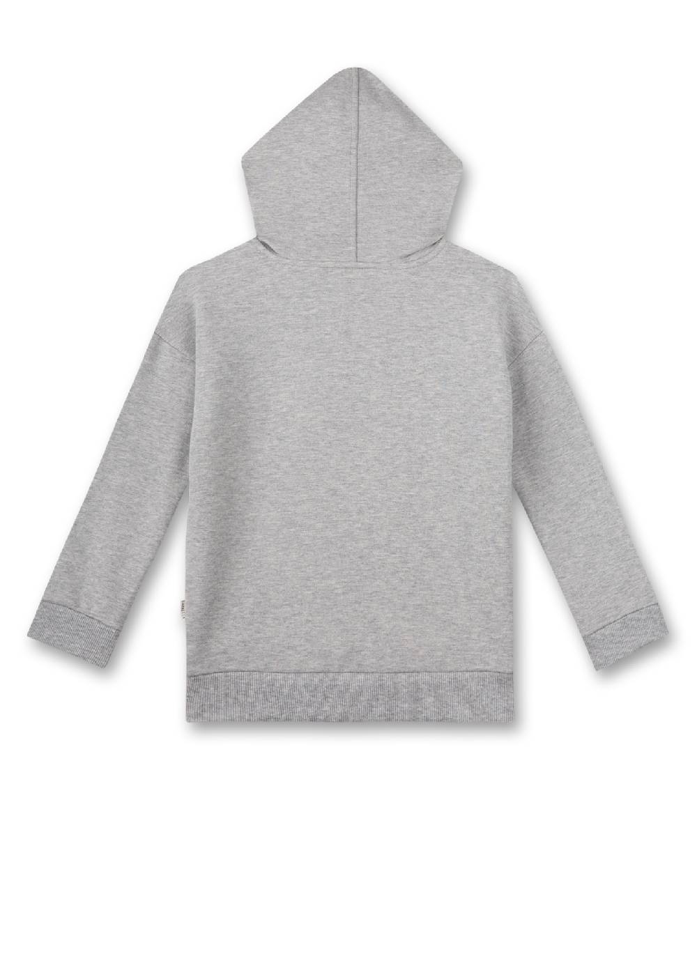Sanetta Jungen-Sweatshirt Graumelange Mit Kapuze
