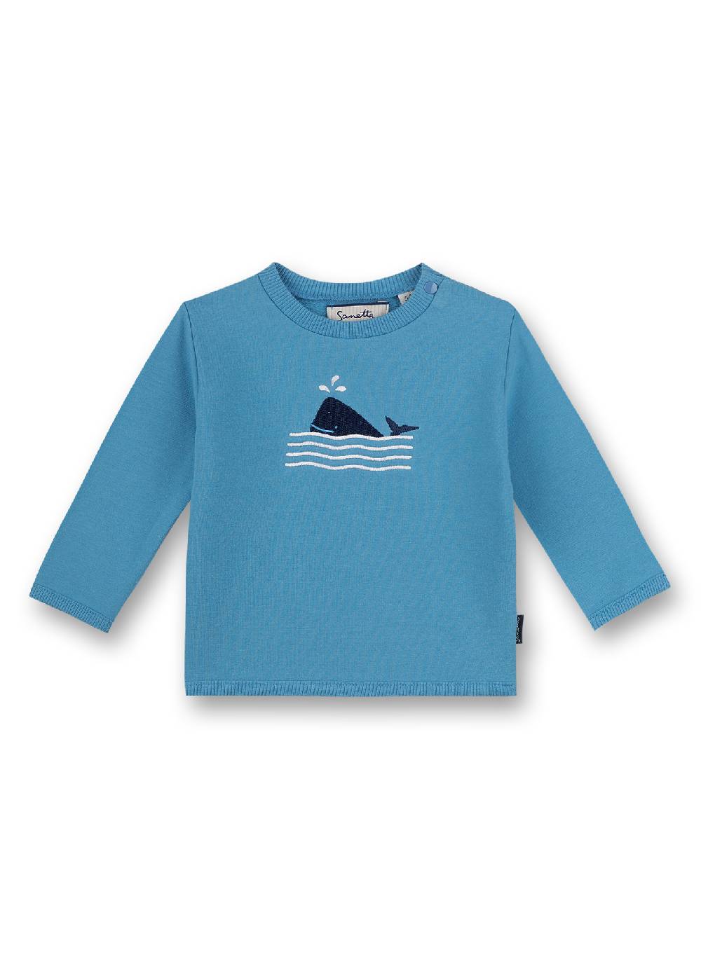 Sanetta Jungen-Sweatshirt Hellblau Little Whale