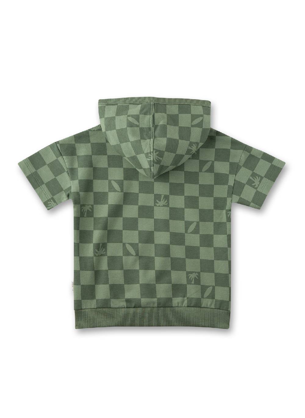 Sanetta Jungen-Sweatshirt Mit Kapuze Grün Karriert