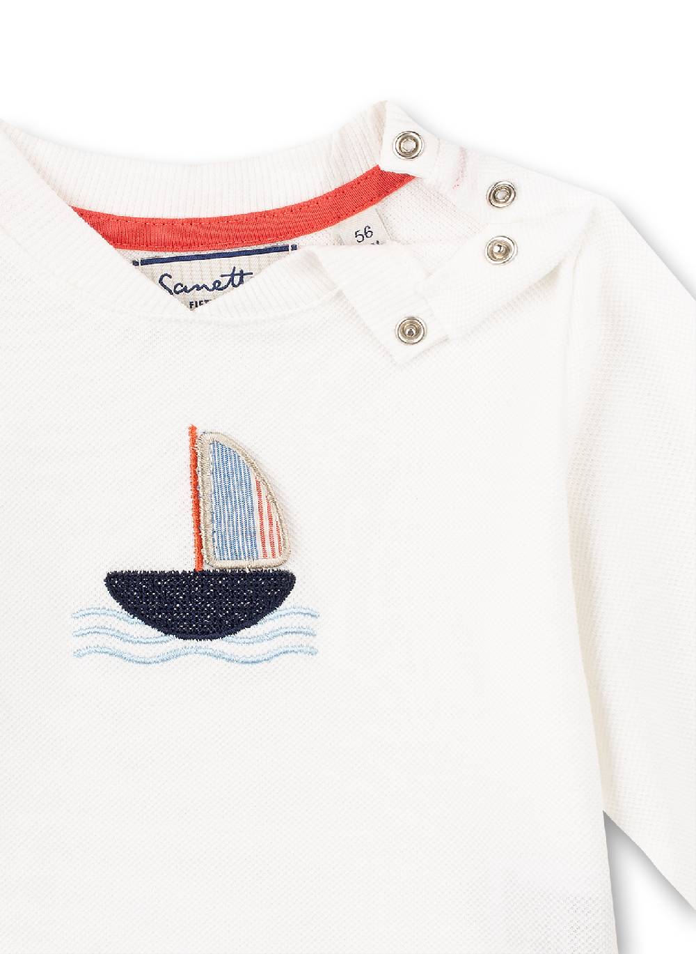 Sanetta Jungen-Sweatshirt Off-White Little Lobster