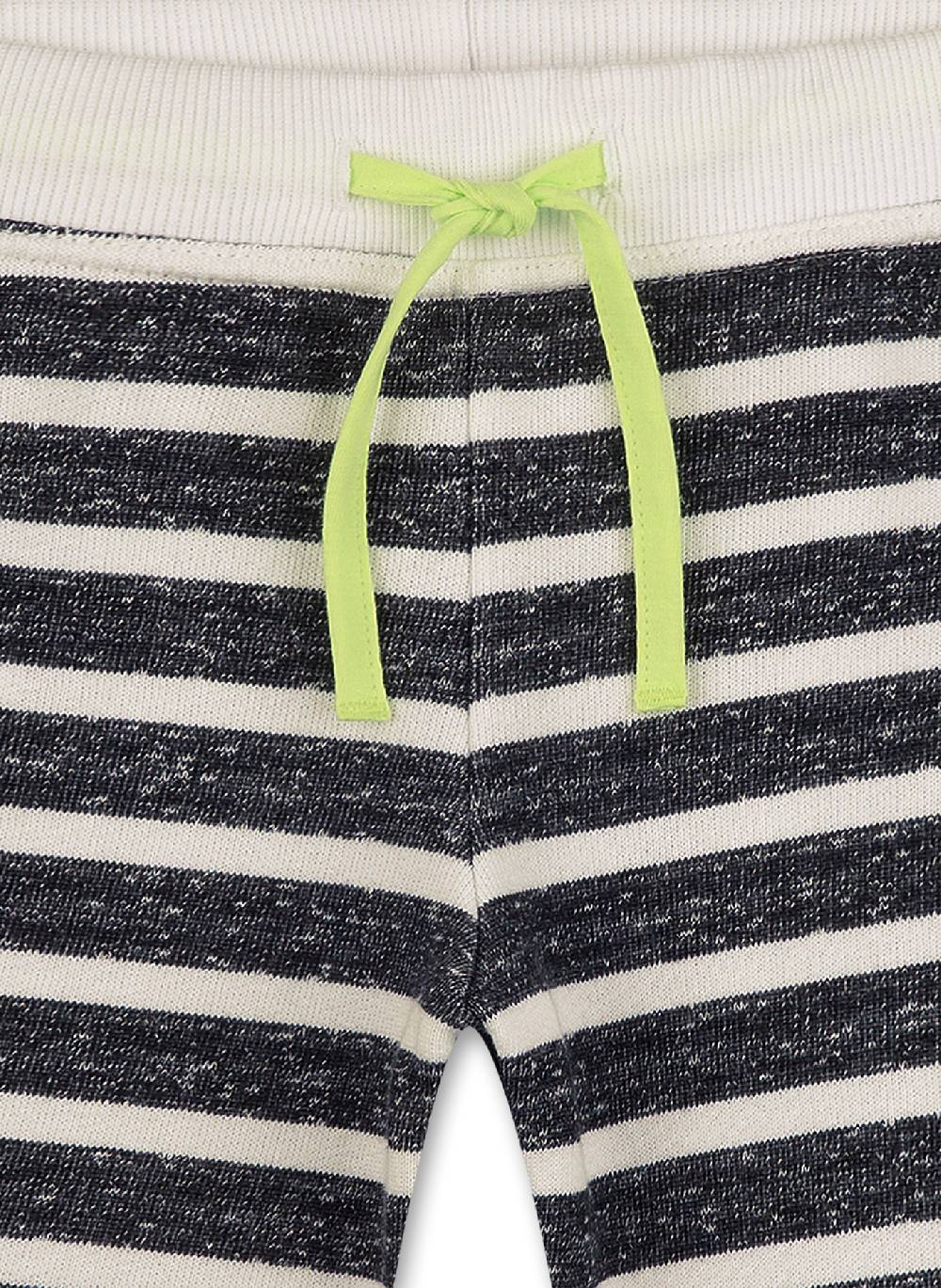 Sanetta Jungen-Sweatshorts Dunkelgrau Ringel Skate