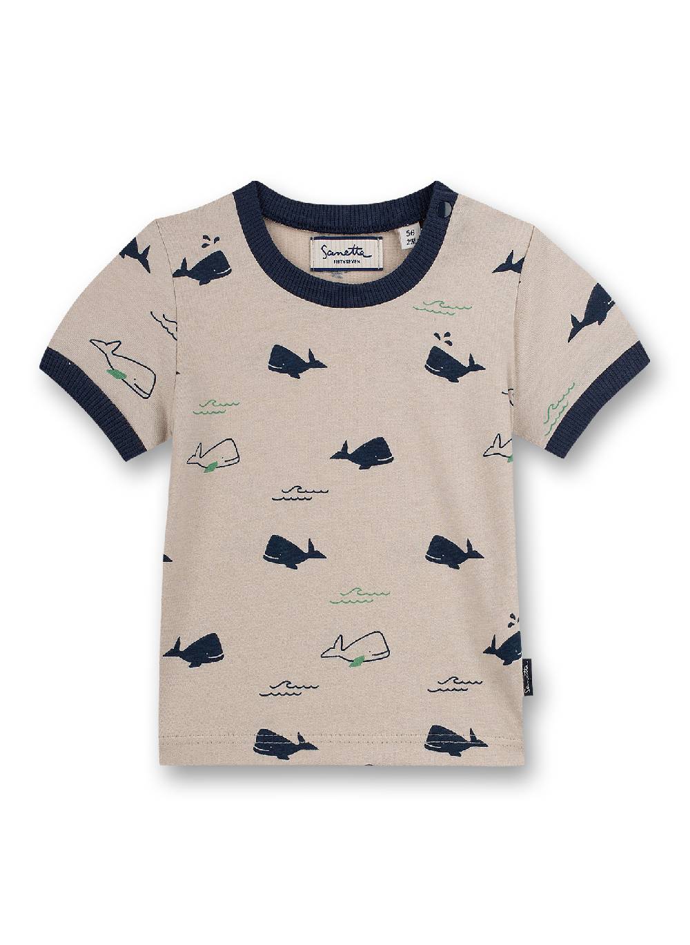 Sanetta Jungen T-Shirt Beige Little Whale