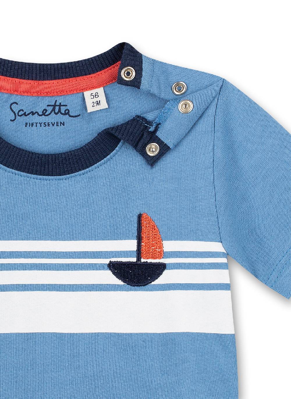 Sanetta Jungen T-Shirt Blau Little Lobster