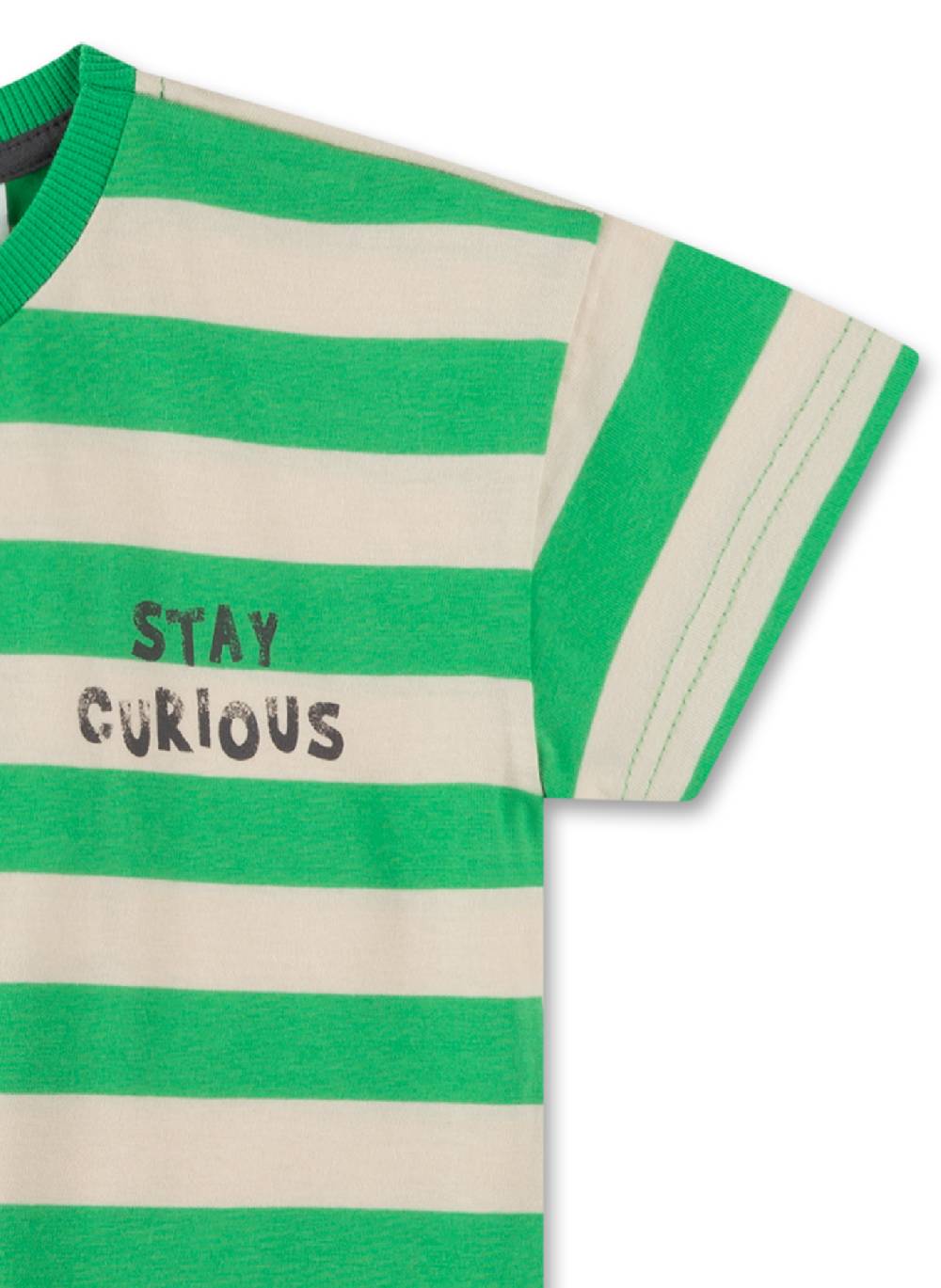 Sanetta Jungen T-Shirt Grün Gestreift