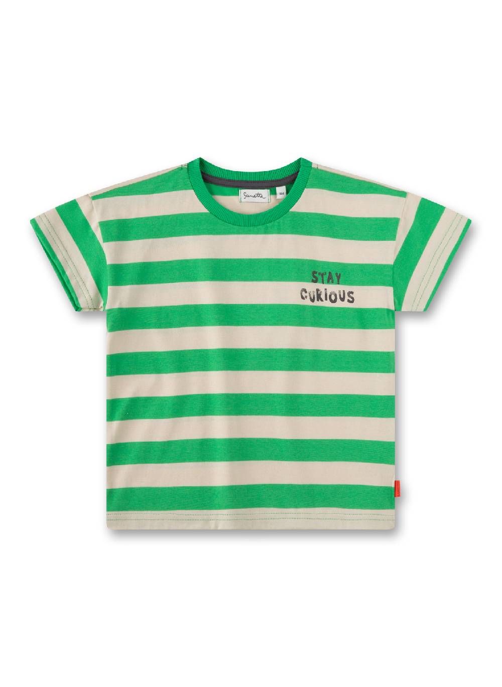 Sanetta Jungen T-Shirt Grün gestreift