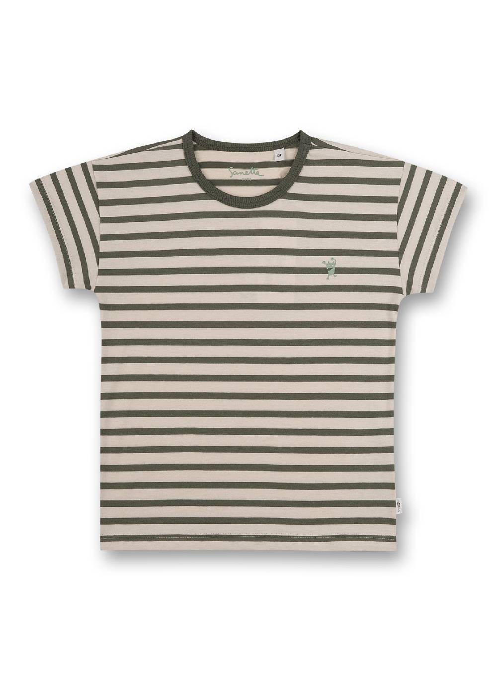 Sanetta Jungen T-Shirt Grün Ringel