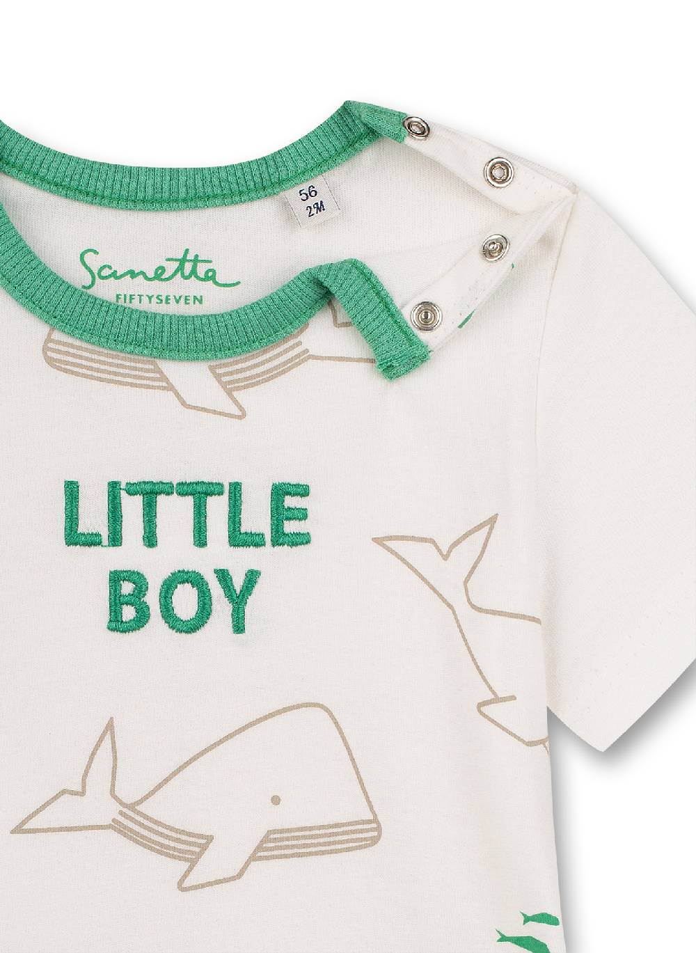 Sanetta Jungen T-Shirt Off-White Little Whale