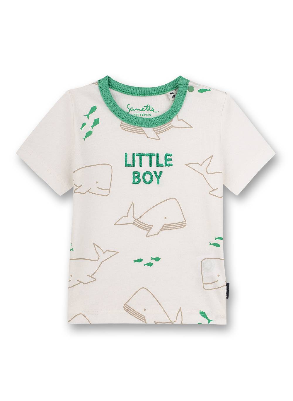 Sanetta Jungen T-Shirt Off-White Little Whale