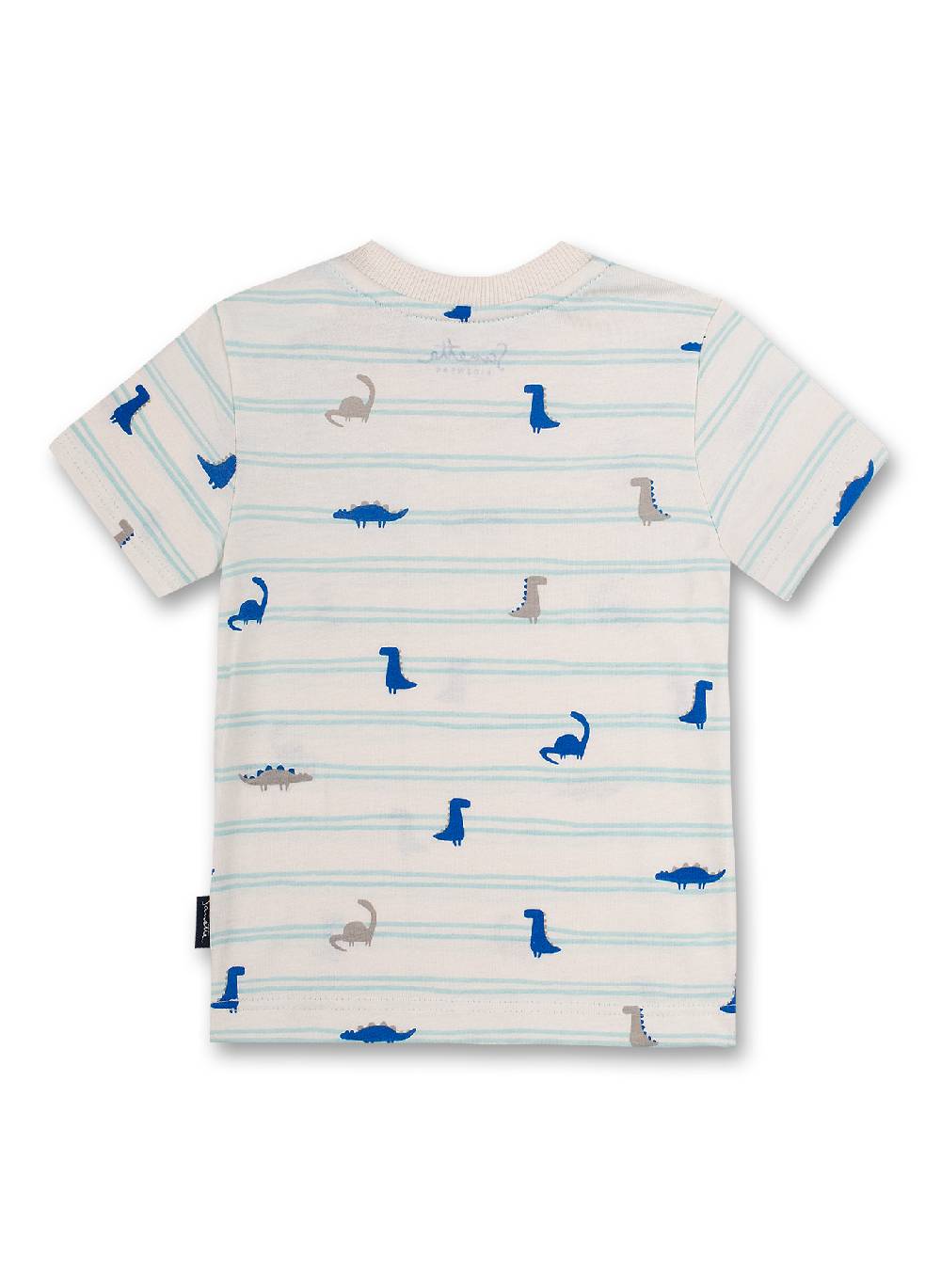 Sanetta Jungen T-Shirt Off-White Ringel Dino
