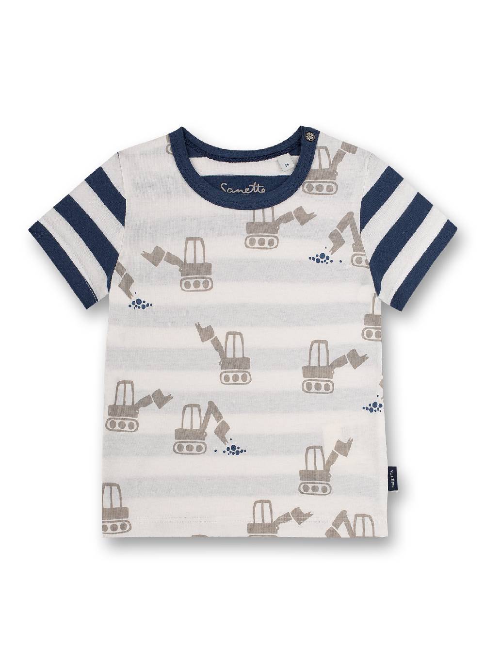 Sanetta Jungen T-Shirt Off-White Ringel