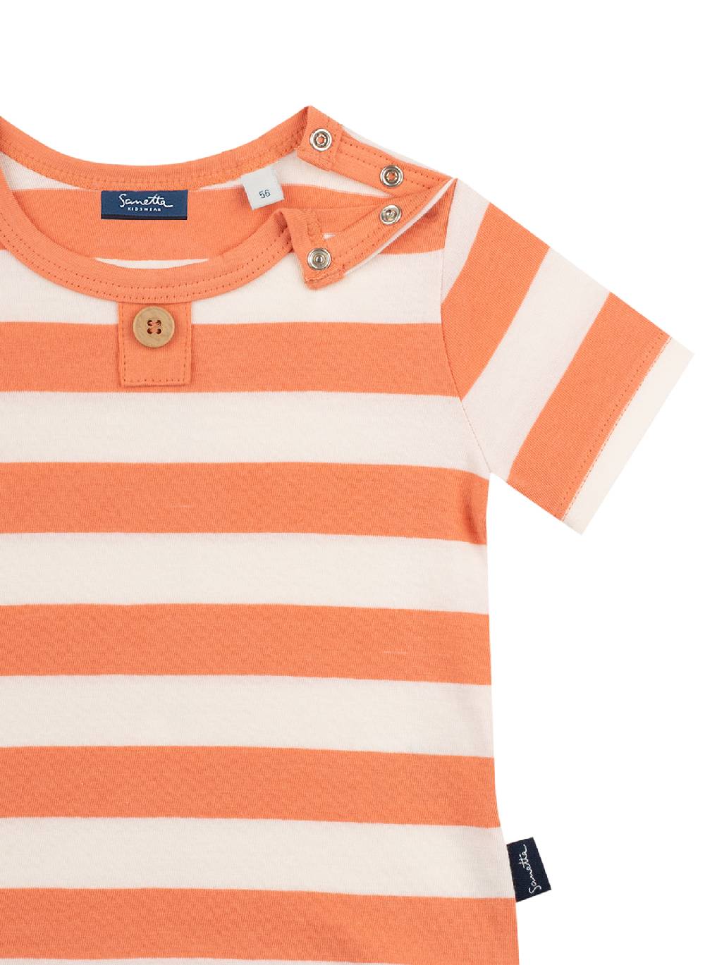 Sanetta Jungen T-Shirt Orange Ringel Green Friends