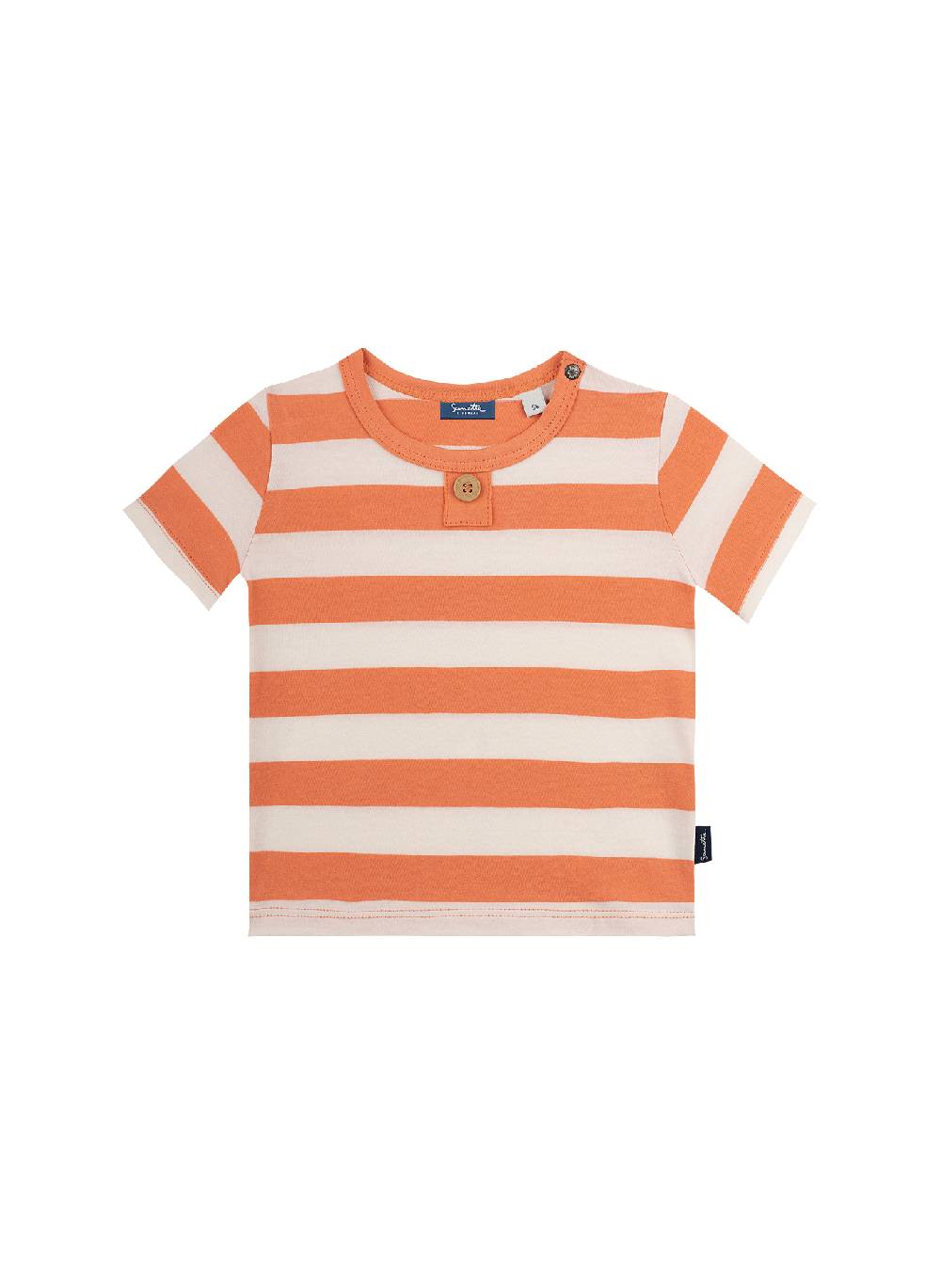 Sanetta Jungen T-Shirt Orange Ringel Green Friends