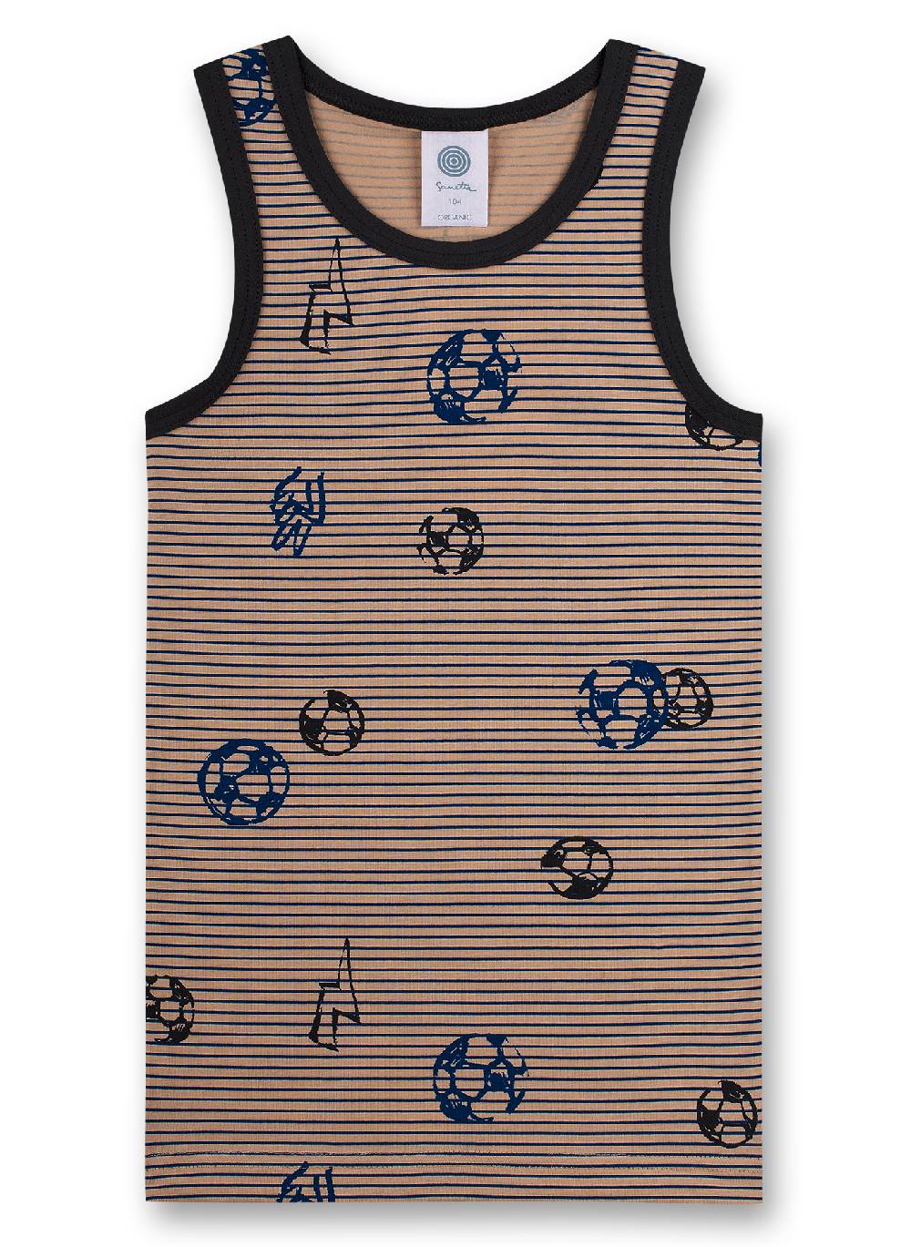 Sanetta Jungen-Unterhemd Beige Fußball