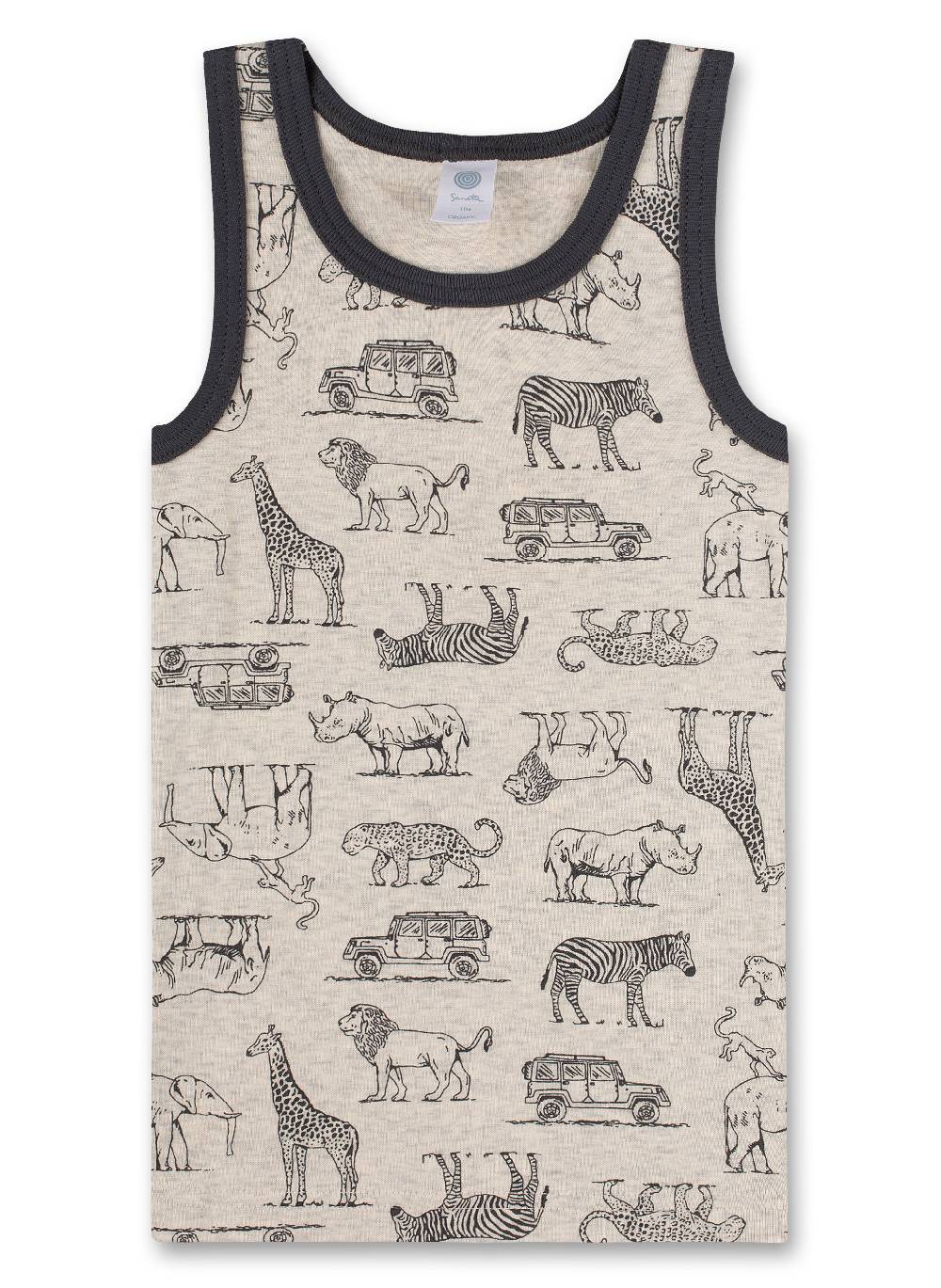 Sanetta Jungen-Unterhemd Beigemelange