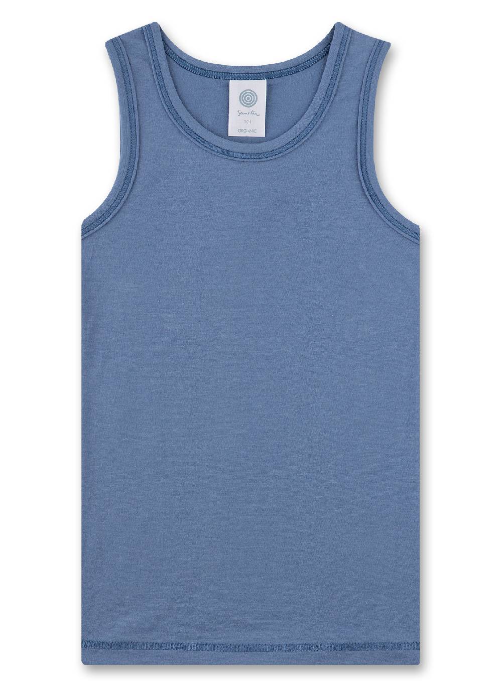 Sanetta Jungen-Unterhemd Beigemelange & Blau