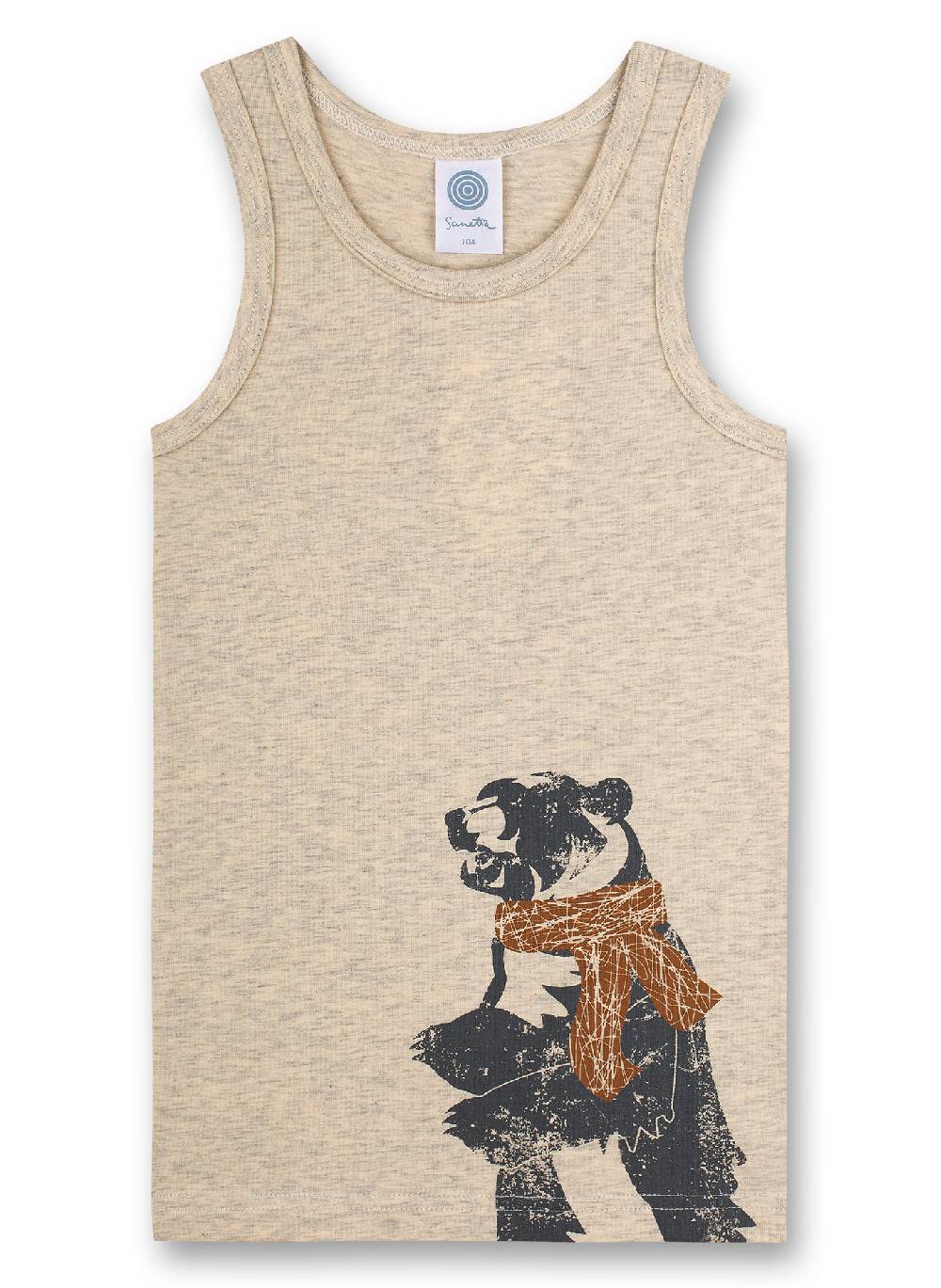 Sanetta Jungen-Unterhemd Beigemelange