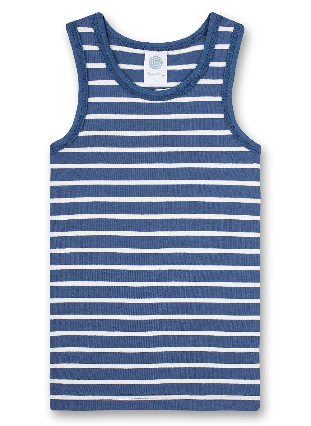 Sanetta Jungen-Unterhemd Blau Ringel